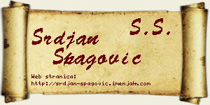 Srđan Špagović vizit kartica